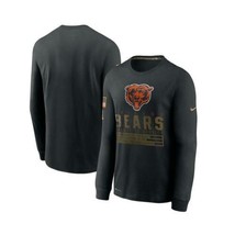 Nike Men&#39;s Chicago Bears Dri-Fit Cotton Salute to Service T-Shirt Black ... - $33.83