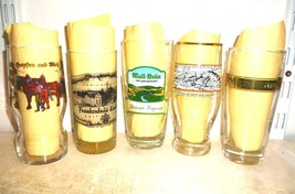 5 Kronen Franken Mall Kloster Michels Brau German Beer Glasses - $14.95