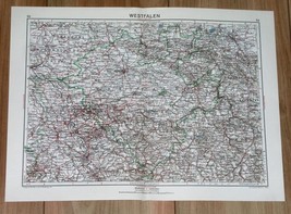 1932 Original Vintage Map Of Westphalia Westfalen Ruhrgebiet / Germany - £14.93 GBP