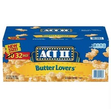 2 Cases ACT II Butter Lovers Microwave Popcorn (2.75 oz., 32 pk./case) - £46.66 GBP