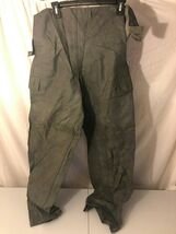 Pre-owned VIntage Rare German Military PU Coated overall Pants K 44 28 x 28 - $32.78