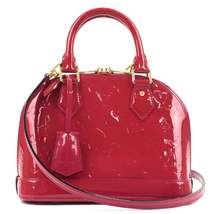 Auth Louis Vuitton Monogram Vernis Alma BB 2Way Bag Rose Indien Used F/S - £1,512.68 GBP