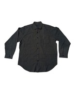 Polo Jeans Black Plaid Long Sleeve Button-Up Denim Tee Shirt XL 67437 - $24.70