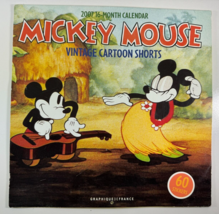 Vintage Disney Mickey Mouse Cartoon Shorts 2007 16 Month Calendar - $19.79