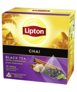 LIPTON - CHAI (Black tea w/ Cinnamon Indonesia) - 20 x 6 = 120 pyramid t... - $37.94