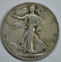 1934 P Walking liberty circulated silver half dollar - $21.00
