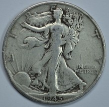 1945 S Walking liberty circulated silver half dollar - $13.75