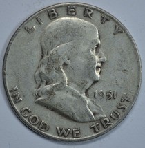 1951 S Franklin circulated silver half dollar - $13.75