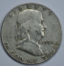 1954 S Franklin circulated silver half dollar - $13.75