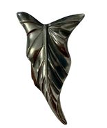 Vintage Art Deco Style Leaf Dress Clip Silver Tone Fur Clip Scarf Sweate... - $21.60