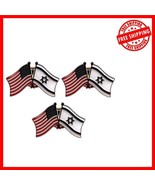 Pack of 3 Friendship Flag Lapel Pins - International &amp; American Designs - $16.82