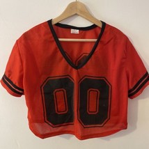 Spirit Halloween Women’s Red Crop Football Jersey Costume Shirt Size L - £7.46 GBP