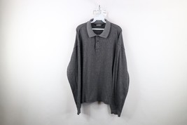 Vintage 90s Streetwear Mens XL Faded Thermal Knit Long Sleeve Rugby Polo... - $54.40