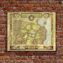 Suikoden 1 2 Video Game World Old Map Poster Giclee Print Art 20x16 Mond... - $99.99
