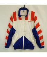 Vtg Adidas Windbreaker Shiny Nylon Track Jacket Color Block Made Team US... - $165.06