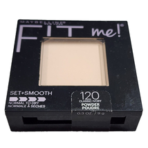 Maybelline Fit Me! #120 Classic Ivory Set &amp; Smooth Pressed Powder No Exp NEW - $9.50