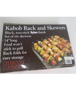 CHARCOAL COMPANION KABOB RACK AND SIX 14&quot; NON-STICK   SKEWERS - $11.30