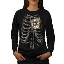 Wellcoda Ace of Heart Card Gamble Womens Sweatshirt, Bone Casual Pullover Jumper - £23.10 GBP+