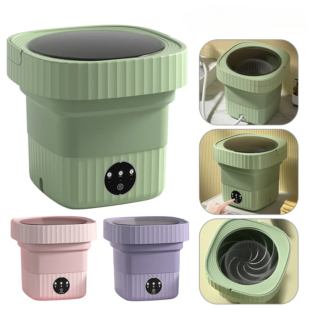 6L Portable Foldable Washing Machine Mini Underwear Sock with Spin Dryer - $57.18+