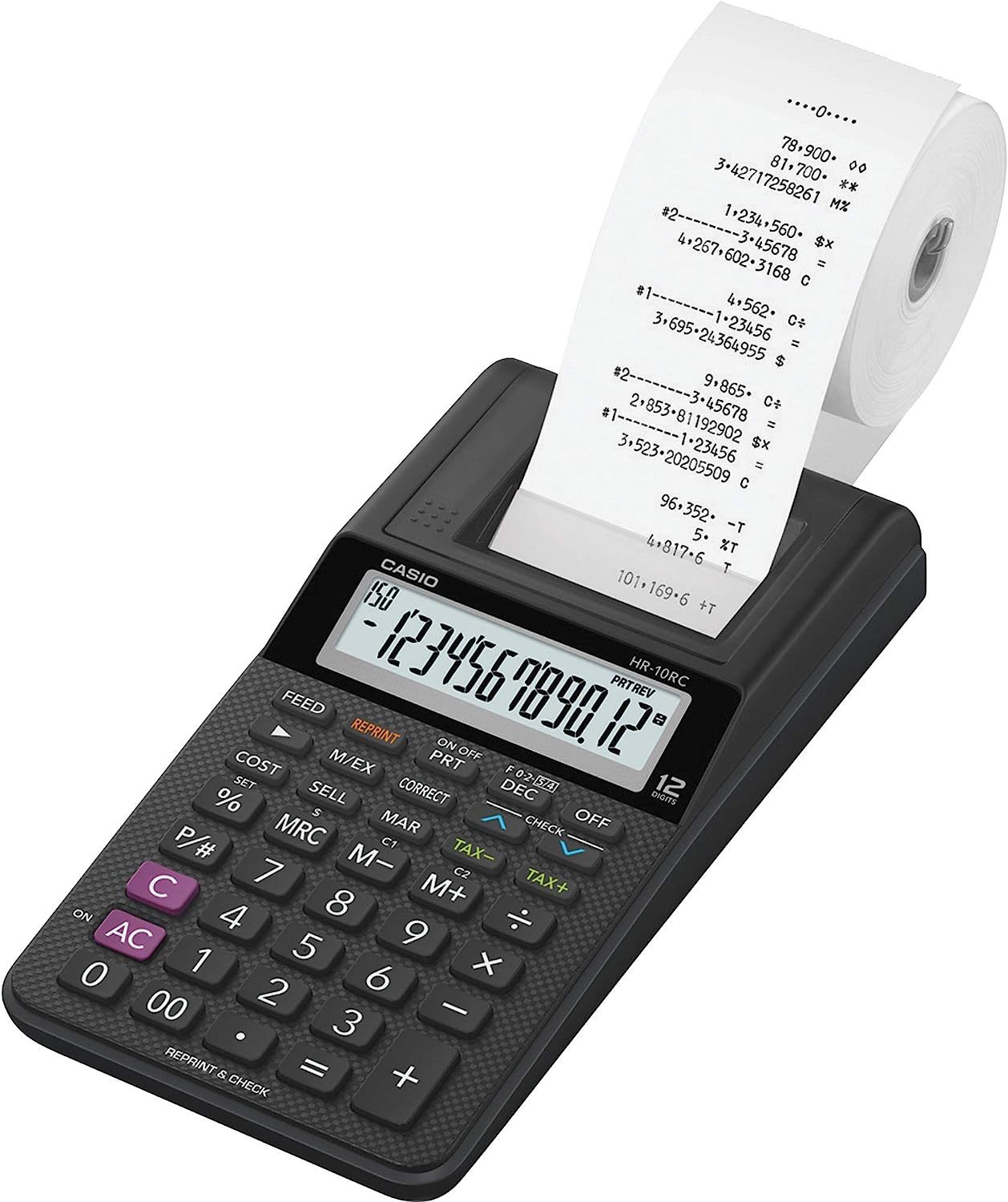 Casio Hr-10Rc Printing Calculator, 1 Point 7&quot; X 4&quot; X 8 Point 2. - $34.92