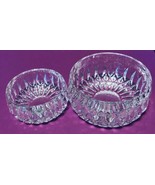 Gorham Althea Bowl Set Lead Crystal C160 Candy Dish 5.5 And 4.5 Inches - £42.81 GBP