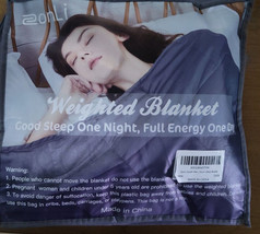 ZonLi Cooling Weighted Blanket 15 lbs Adult Twin Size 48&#39;&#39;x72&#39;&#39; Grey - £40.87 GBP
