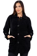 Women&#39;s Fuzzy Button Down Cardigan with Pockets (US, Alpha, Medium, Regular, Reg - £197.16 GBP