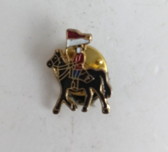Vintage Paul Revere Riding Horse Colorful Lapel Hat Pin - £5.12 GBP