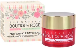 Impex Rose Boutique Rose Anti-Wrinkle Day Cream Bulgarian Rose Oil &amp; Coenzym Q10 - £9.10 GBP
