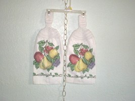 New   Kitchen Set, 2 hanging crochet top towels  Fruit - £4.78 GBP
