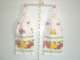 NEW    Kitchen Set, 2 hanging crochet top towels  Fruit - £4.77 GBP
