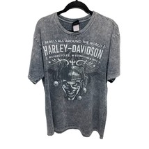 Harley Davidson Mens Size Large Tye Dye Tshirt SHort SLeeve Clinton IA Rebels Al - £13.42 GBP