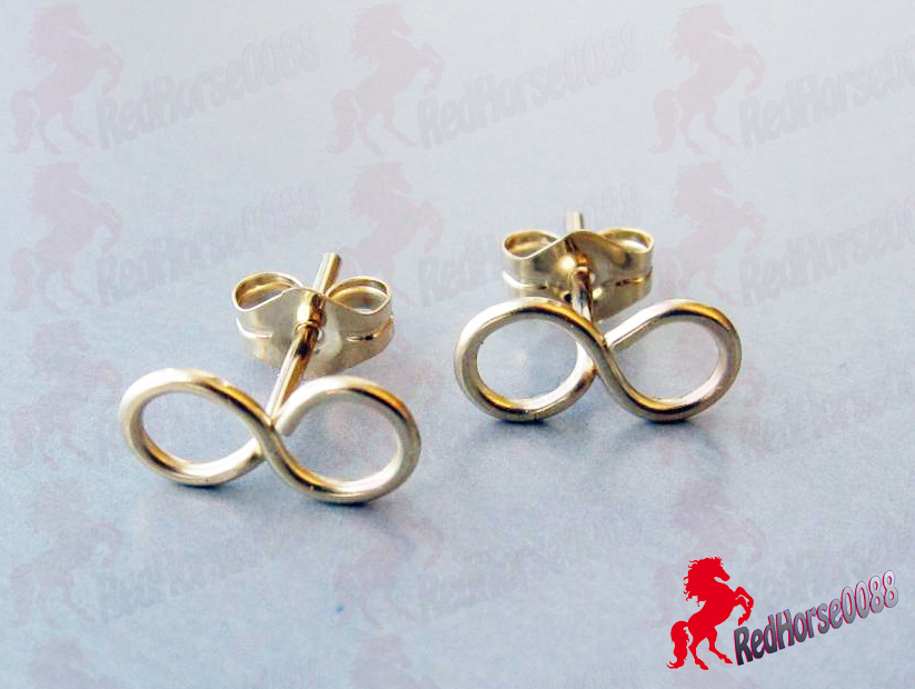 Gold Plated INFINTY Earrings _ BC-14 - $1.95