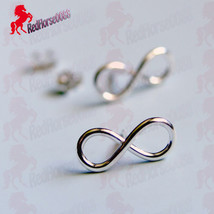 Silver Plated INFINTY Earrings _ BC-14 - $37.12 MXN
