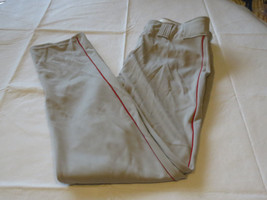 Augusta Sportswear Athletic Adult L Baseball Pant 1 pair grey red NOS - $19.79