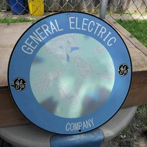 Vintage 1955 General Electric Conglomerate Company Porcelain Gas &amp; Oil Sign - £116.62 GBP