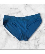 vintage 2010 victoria&#39;s secret cotton hiphugger panties medium blue - $13.99