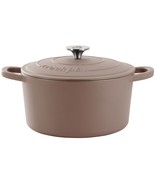Crockpot Artisan 7 Quart Enameled Cast Iron Dutch Oven in Matte Dusty Pink - $151.49