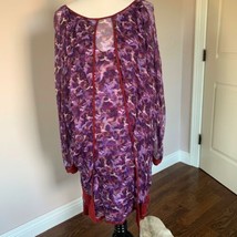 NWT NINA RICCI Purple Silk Cocktail Dress Plum Suede SZ FR 40/US 8 - $445.50
