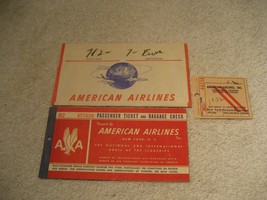  Vintage 1949 American Airlines Passenger Ticket Receipt stub Jacket - £14.01 GBP