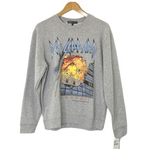 Def Leppard Pyromania Sweatshirt Womens Small Crew Neck Long Sleeve Oversized - £33.79 GBP