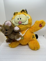1998 Fine Toy Garfield Plush Holding Pookie Musical 11” “Best Friends” W... - £73.34 GBP