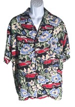 Joe Kealoha Reyn Spooner Vtg Aloha Chevy Floral Corvette Camaro Shirt Large - £13.38 GBP