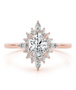 14k Rose Gold Lab Grown Oval Diamond Halo Engagement Ring 2.00 ct. tw. (E VS1) - $999.00