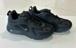 Nike Air Max 200 AT5627-001 All Black Uniform Running Shoes Size 6.5Y Wo... - $34.59