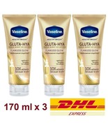 3 x Vaseline Healthy Bright Gluta-Hya Serum Burst UV Lotion Flawless Glo... - £44.38 GBP