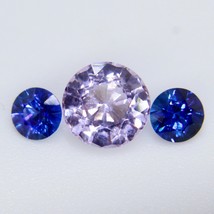 Set of Natural Pale Purple Pink Spinel and Royal Blue Sapphires Gemstones | 5.60 - £399.05 GBP