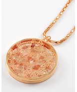 Goldtone and Clear Acrylic Butterfly Cutwork Filagree Disk Necklace and ... - £11.76 GBP