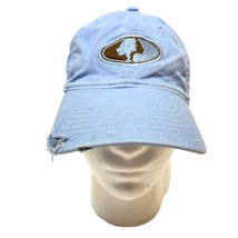 Mossy Oak Distressed Unisex Blue Ball Cap Embroidered Adjustable Strap Back - £10.05 GBP