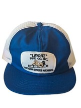 Layrite Pipe Co snapback hat trucker mesh cap vtg nude woman naked blue Kansas - £30.93 GBP